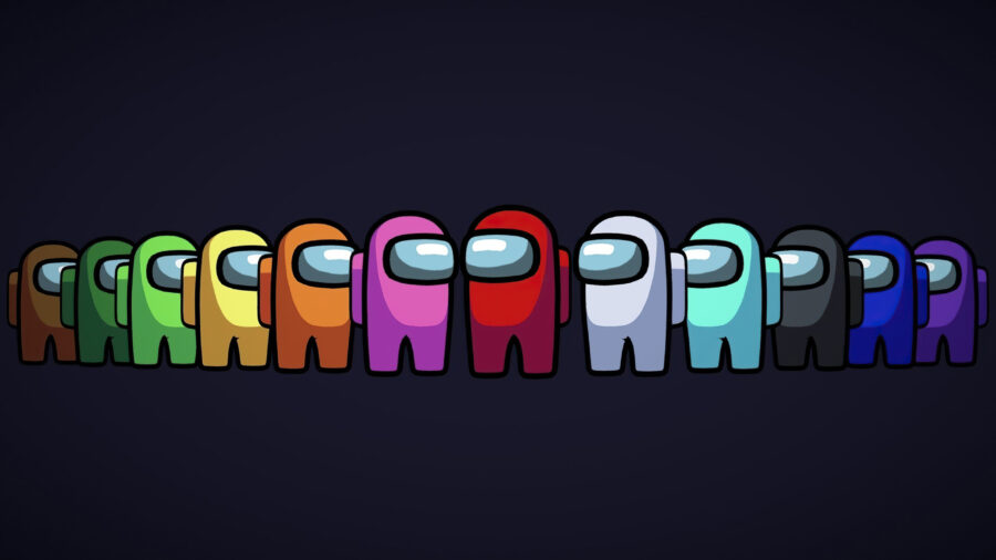Among Us Crewmates: A Colorful Adventure Wallpaper
