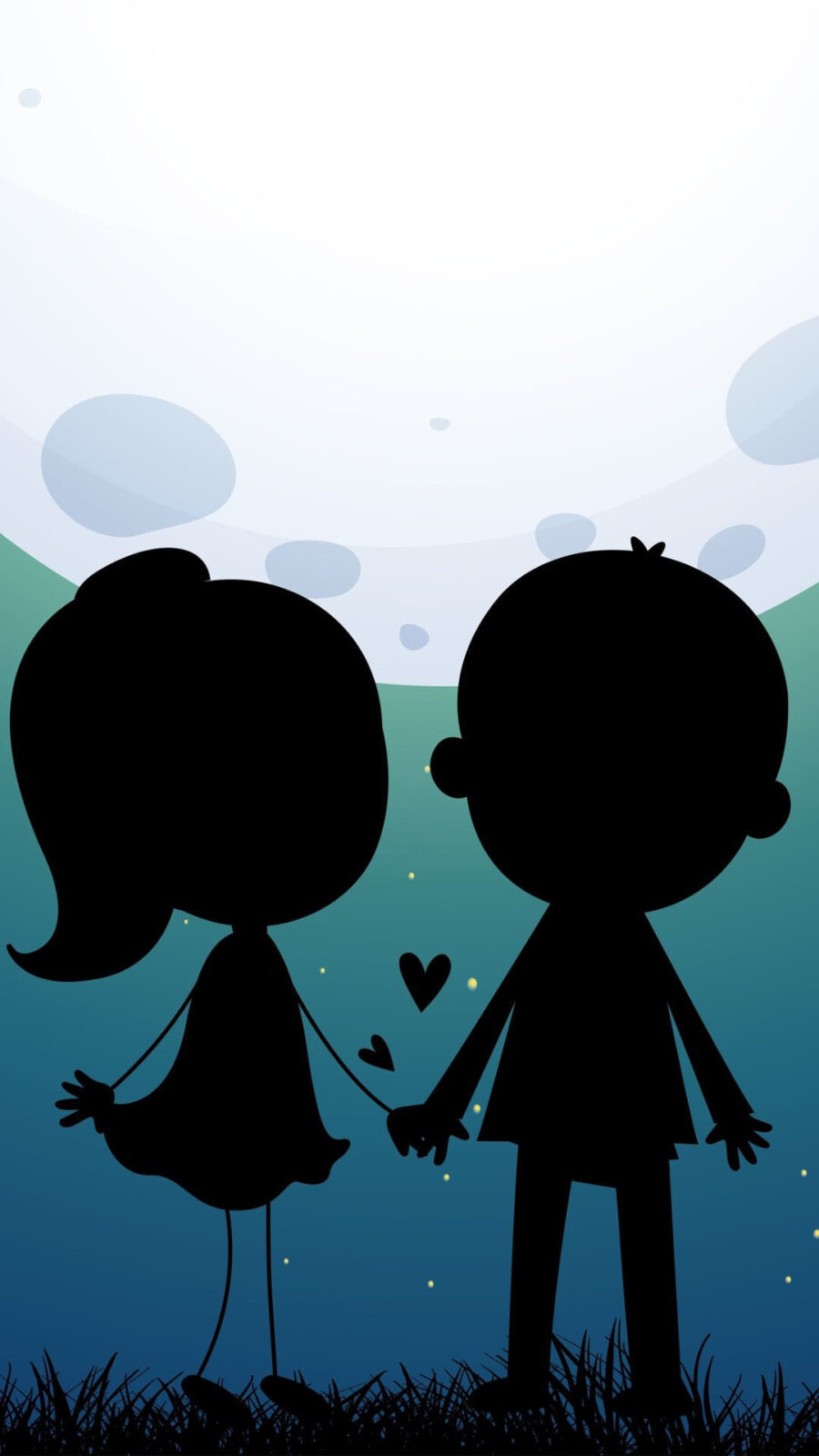 Anime Couple: Embracing Eternal Love Wallpaper