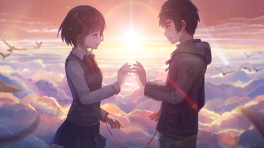 Anime Couple: Innocent Bonds of Friendship Wallpaper