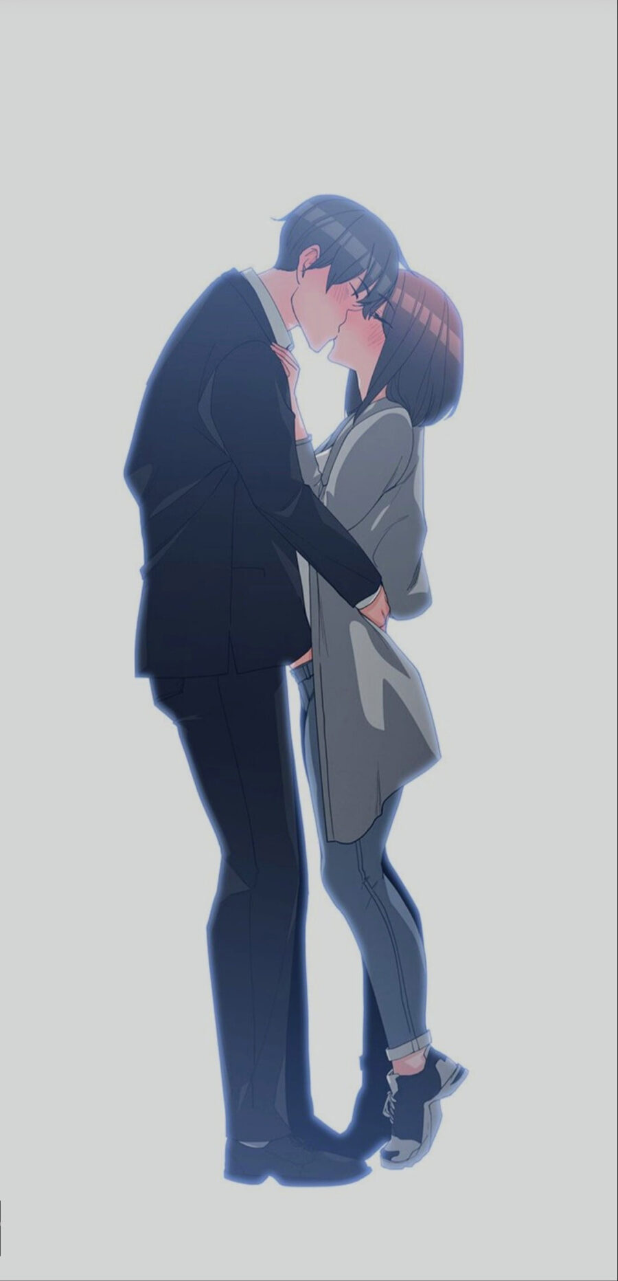 Anime Couple: Eternal Love’s Embrace Wallpaper