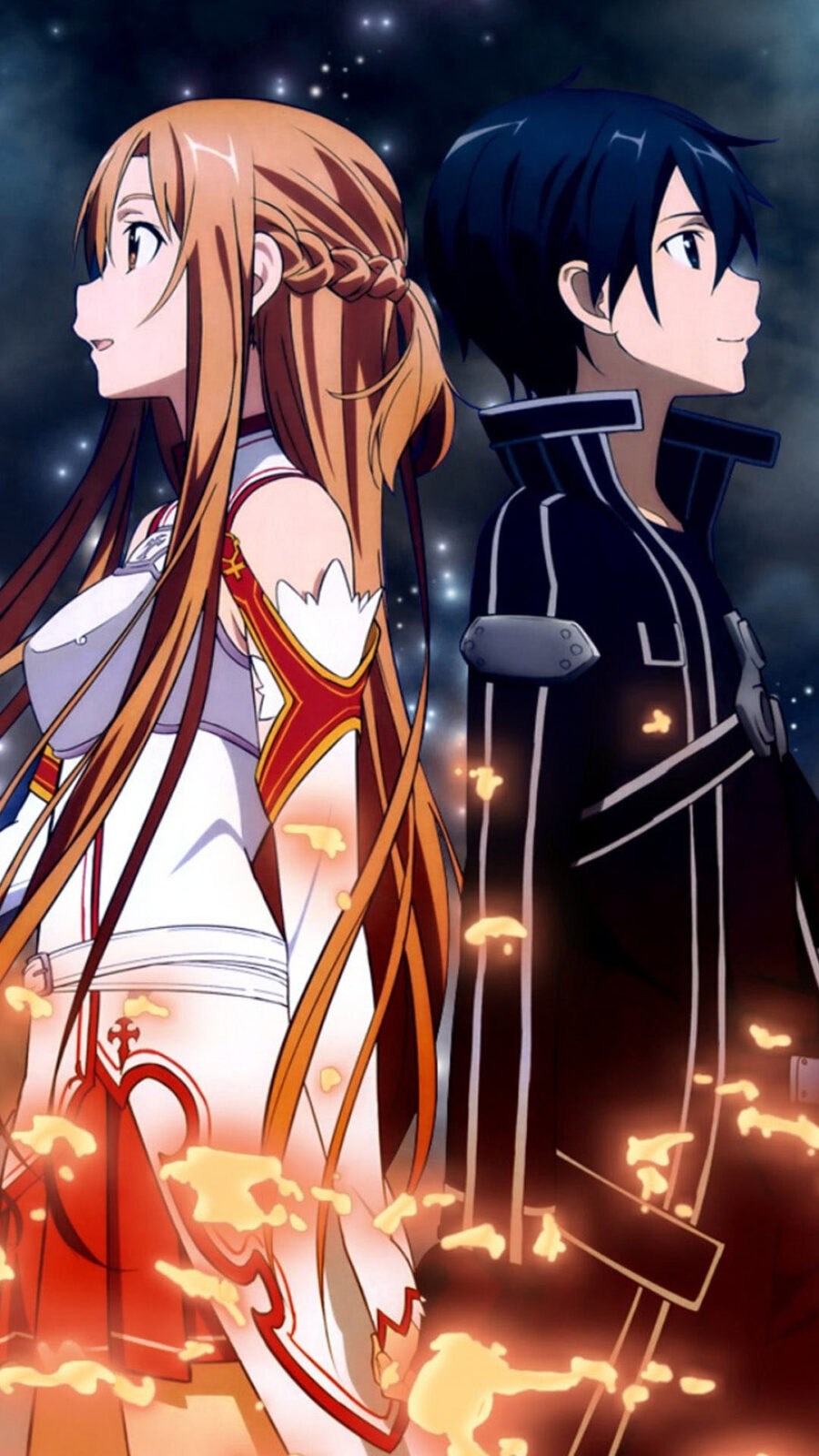 Anime Couple: Eternal Love Blossoms Together Wallpaper