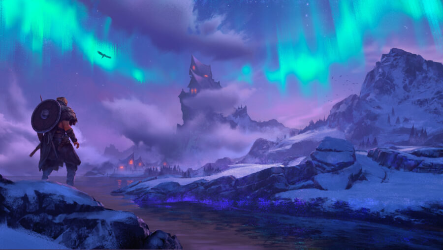 Assassin’s Creed Valhalla: Serene Riverside Abode Wallpaper
