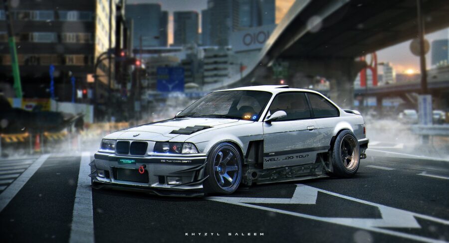 BMW: Urban Drift King E36 Wallpaper