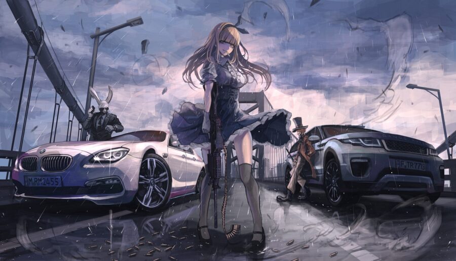 BMW: Anime Style Urban Showdown Wallpaper