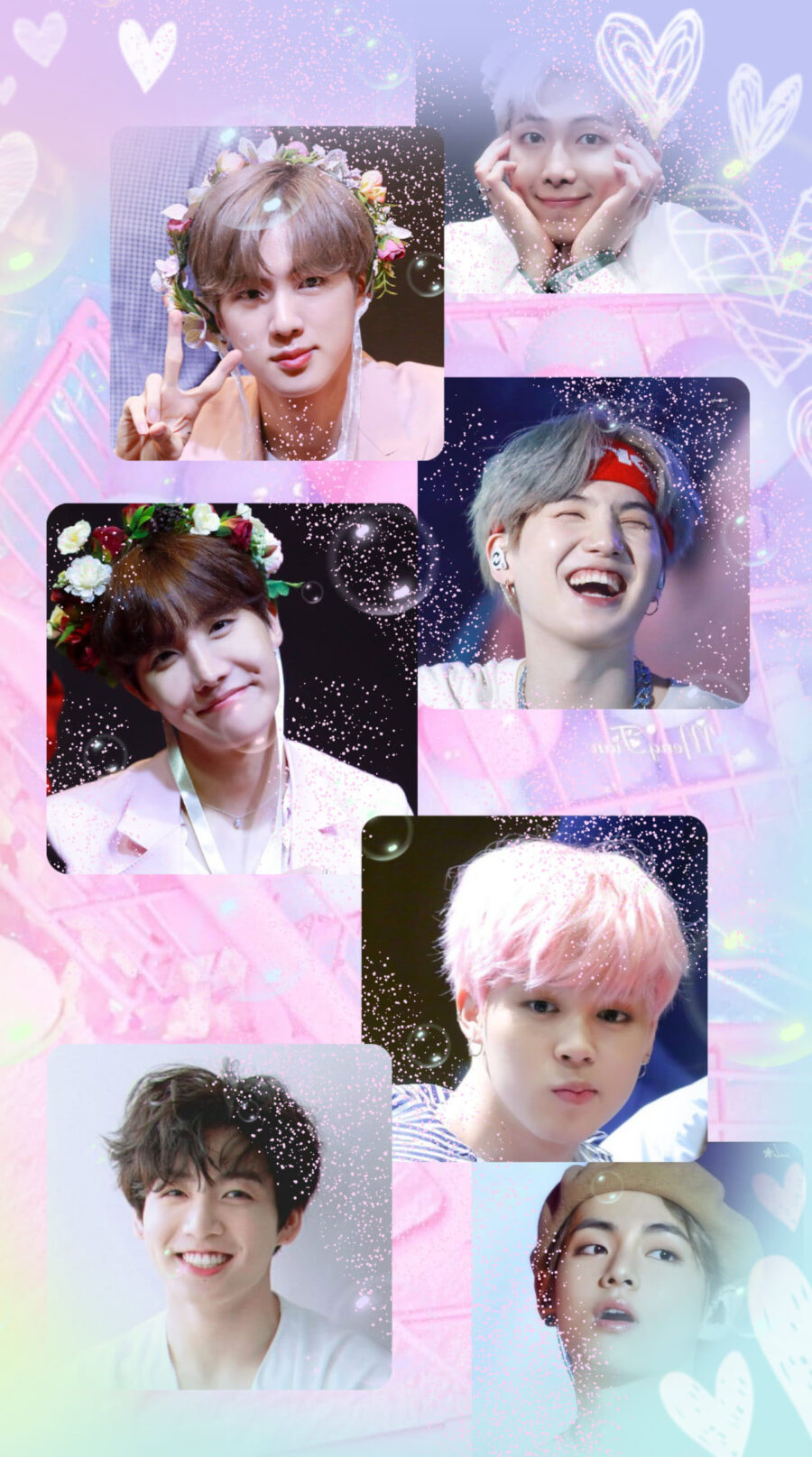 BTS: Captivating Collage of Musical Mastery Wallpaper