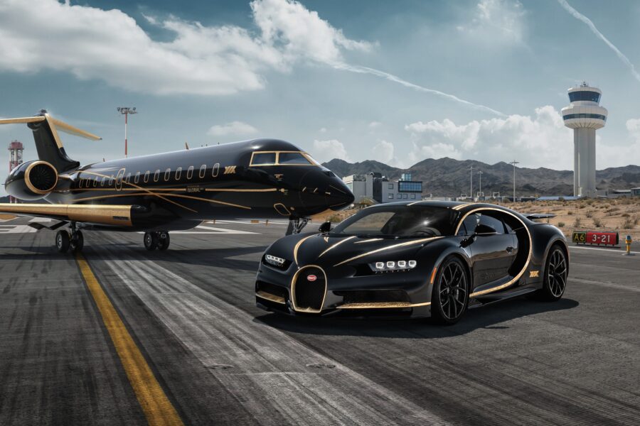 Bugatti: A Luxurious Fusion of Speed and Flight Wallpaper