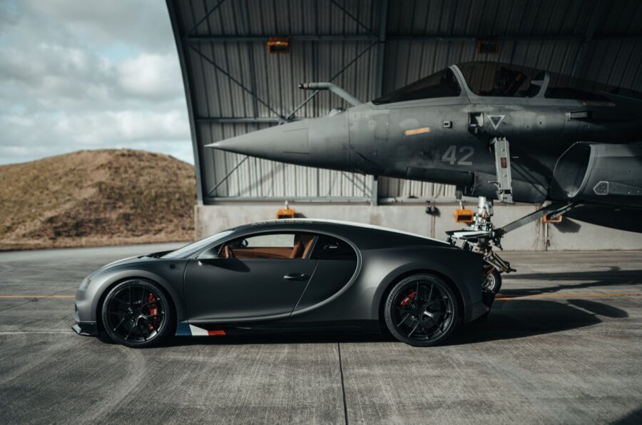 Bugatti: Exquisite Supercar Resting in Hangar Wallpaper