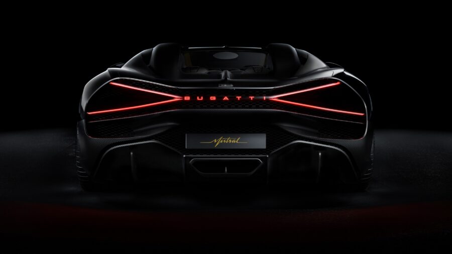 Bugatti: Sleek Elegance in Midnight Black Wallpaper