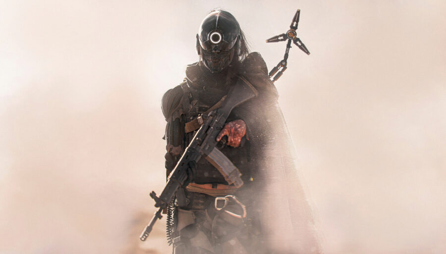 Death Stranding: Armored Guardian Awaits Battle Wallpaper