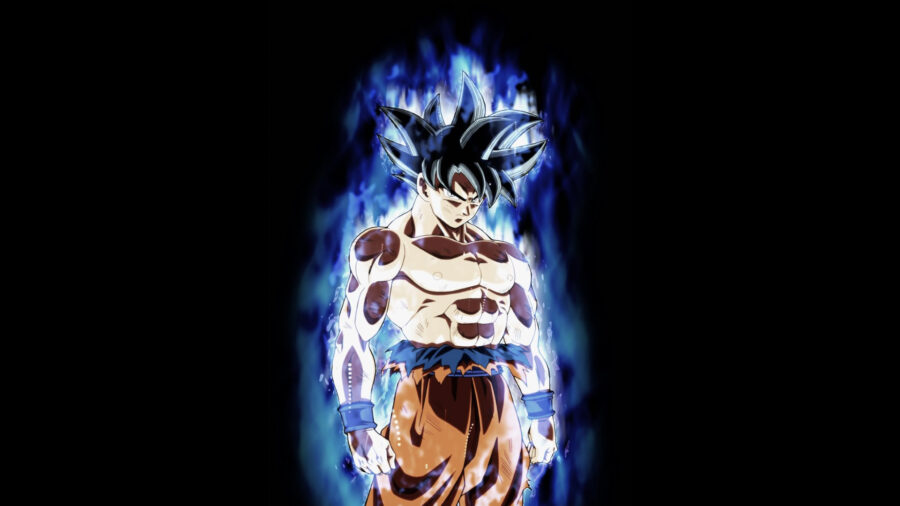 Dragon Ball Z: Fiery Blue-Haired Warrior Wallpaper