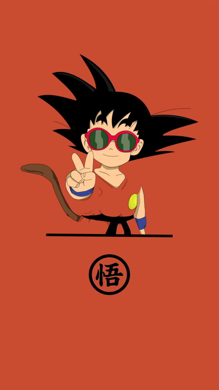Dragon Ball Z: personage met bril poseert Achtergrond