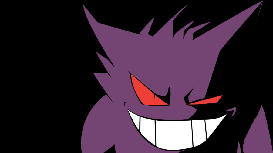 Gengar: Eerie Smile in the Shadows Wallpaper