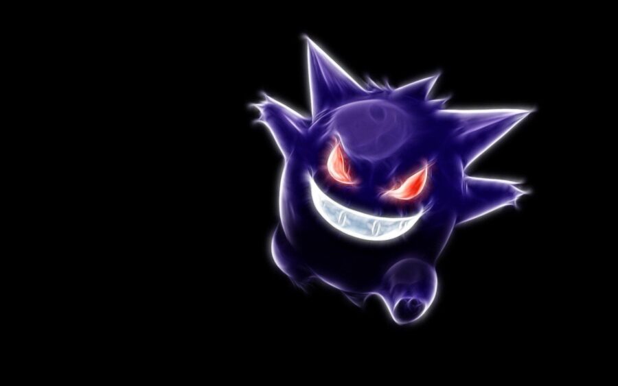 Gengar: Glowing Phantom Menace Wallpaper