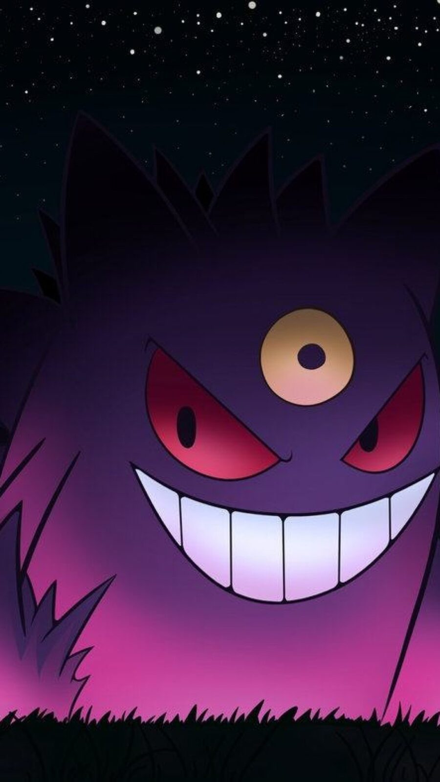 Gengar: Creeping Shadow Nighttime Wallpaper
