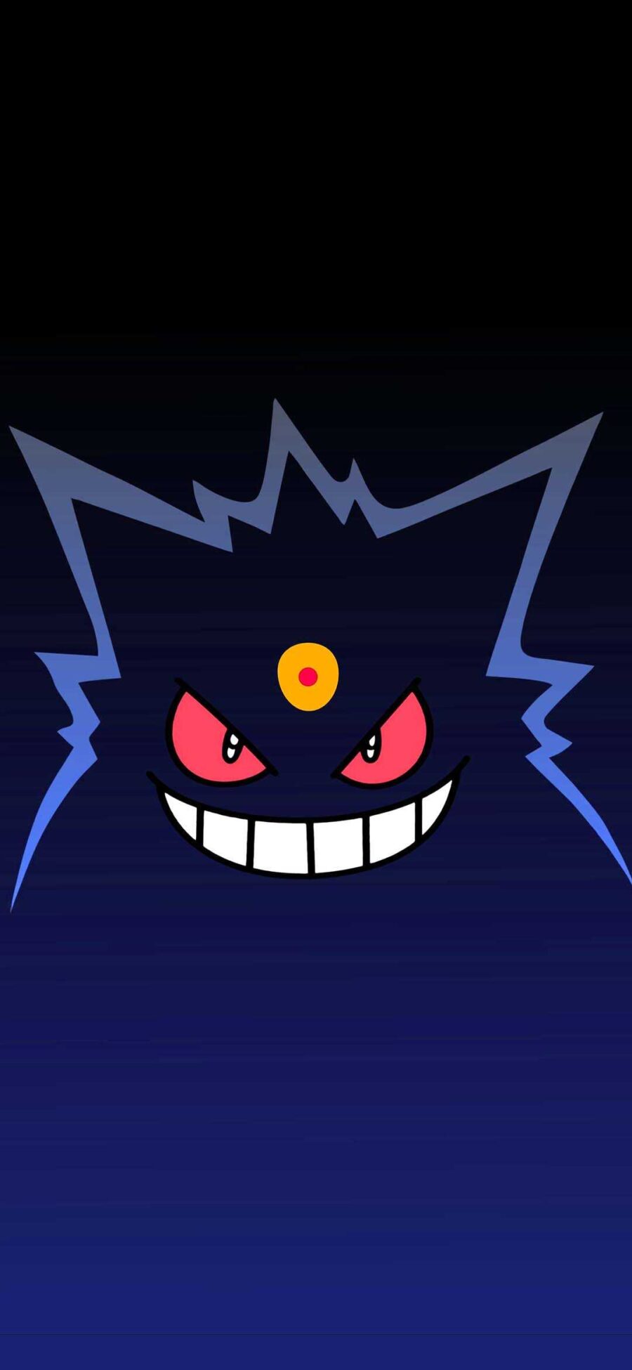Gengar: Menacing Grin in the Dark Wallpaper