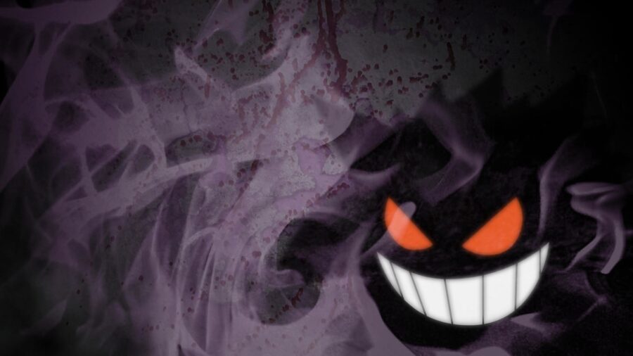 Gengar: Haunting Shadow Grin Wallpaper