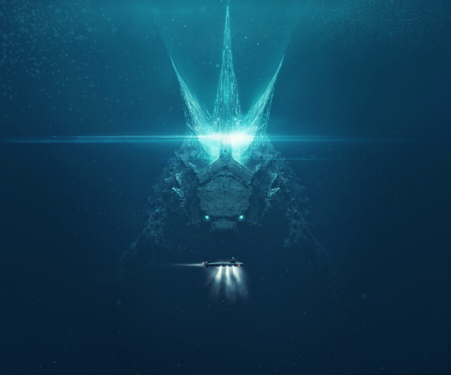 Godzilla: Majestic Titan Rises from Depths Wallpaper