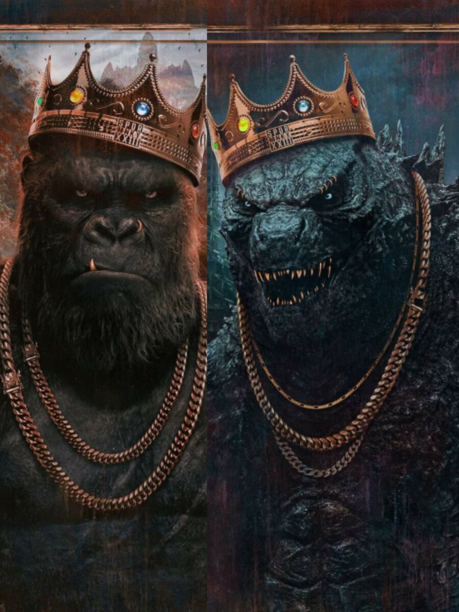 Godzilla’s Majestic Gorilla King Crowned Wallpaper