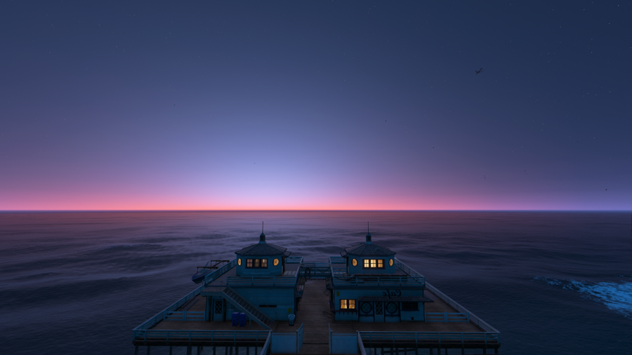 GTA 5: Stedelijke wolkenkrabbers op het dok Achtergrond