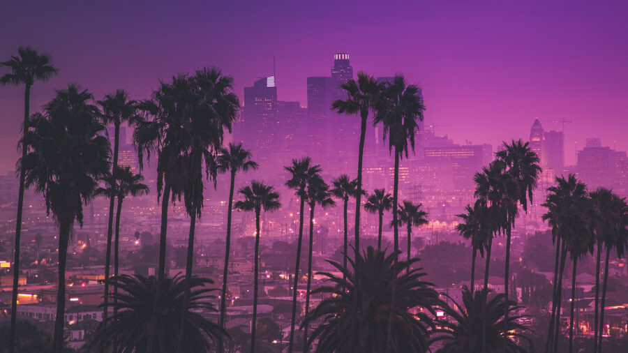 GTA 5: Urban Oasis with Palm Trees Wallpaper