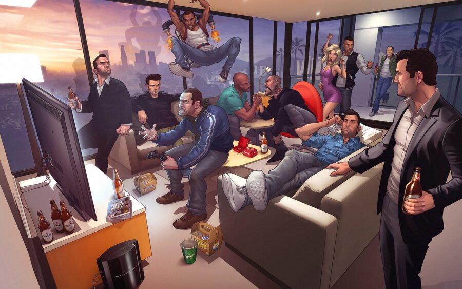GTA 5: Chillin’ with the Crew Wallpaper