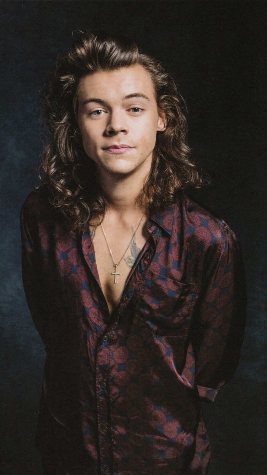 Harry Styles: Fiery Red Shirt Sensation Wallpaper