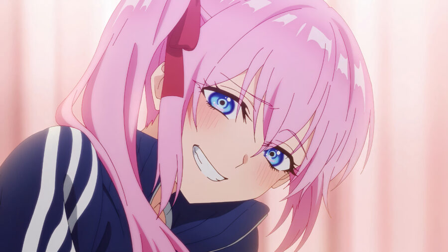 Schattige Kawaii: Roze-harig Cartoon Delight Achtergrond