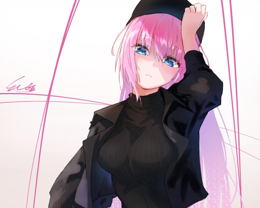 Kawaii: Pink-Haired Cartoon Cutie Wallpaper