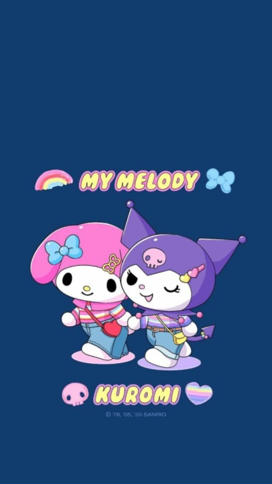 Kuromi: Schattig My Melody & Friends Thema Achtergrond
