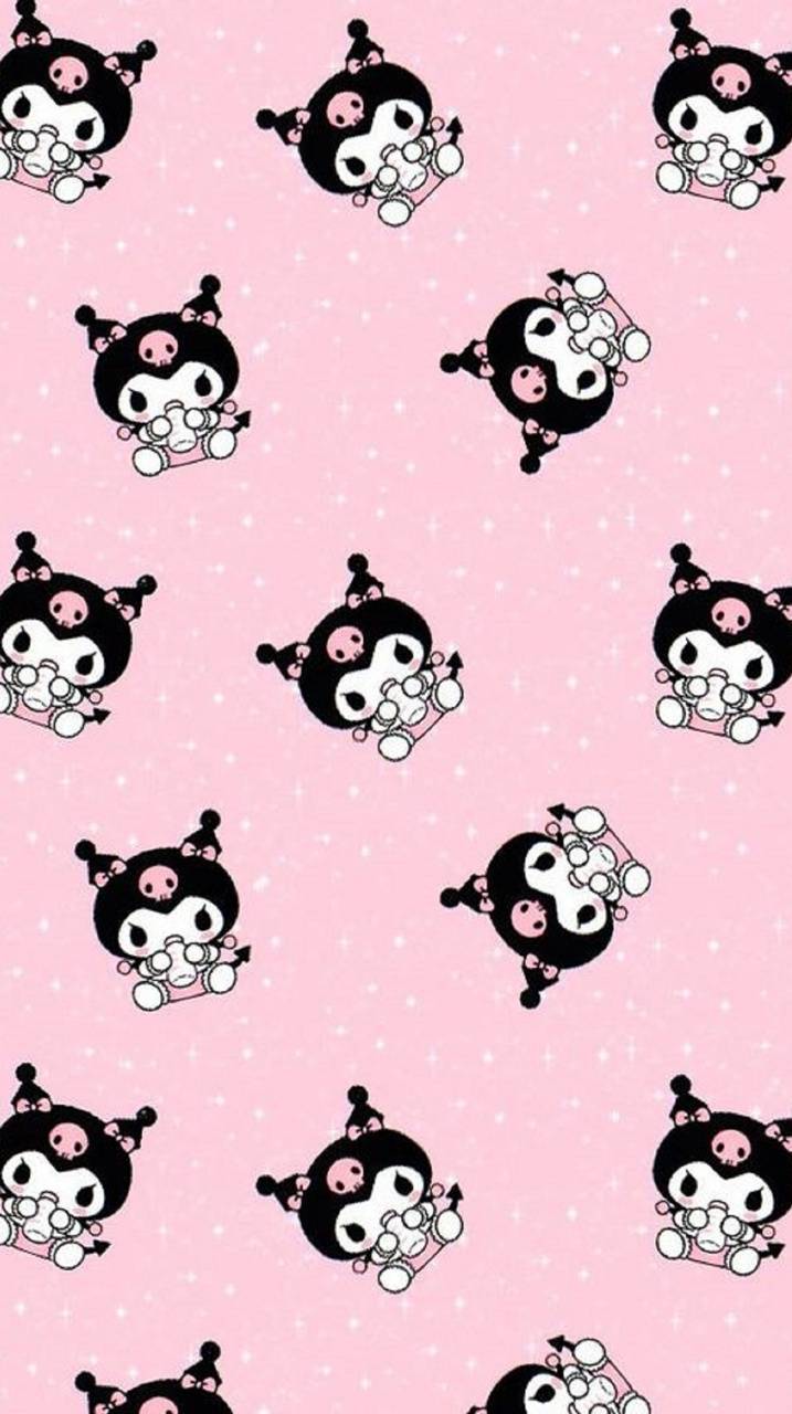 Kuromi: Schattig Roze Patroon Achtergrond