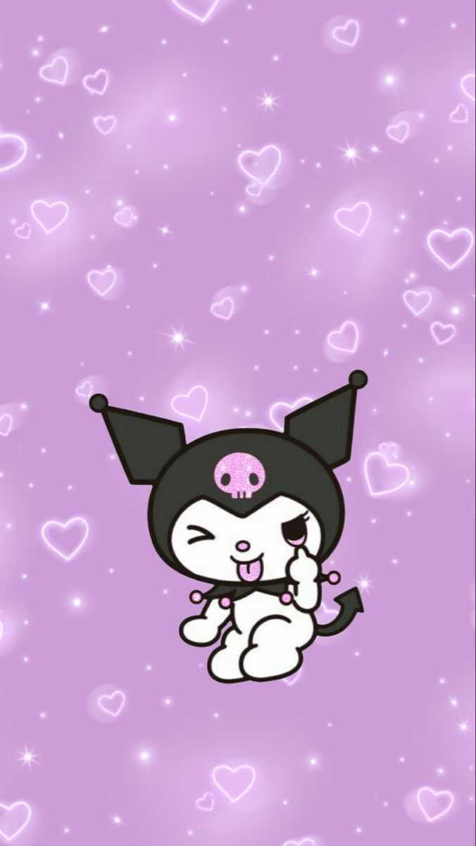 Kuromi: Schattige Duivelse Charme Achtergrond
