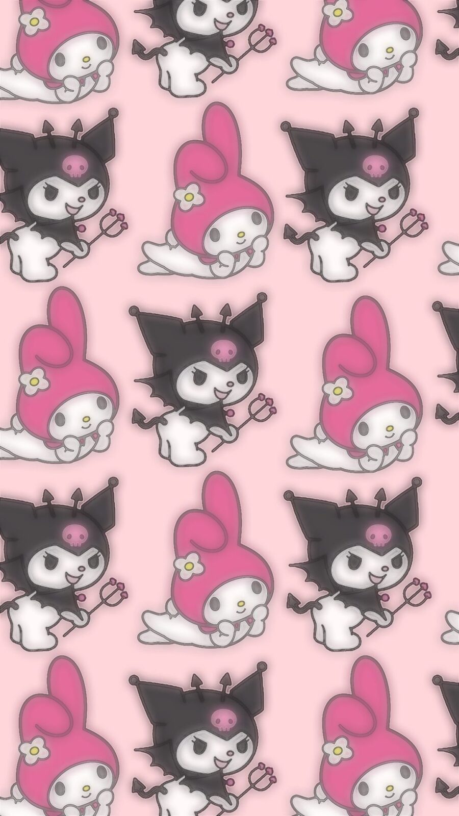 Kuromi: Schattig personage ensemble Achtergrond