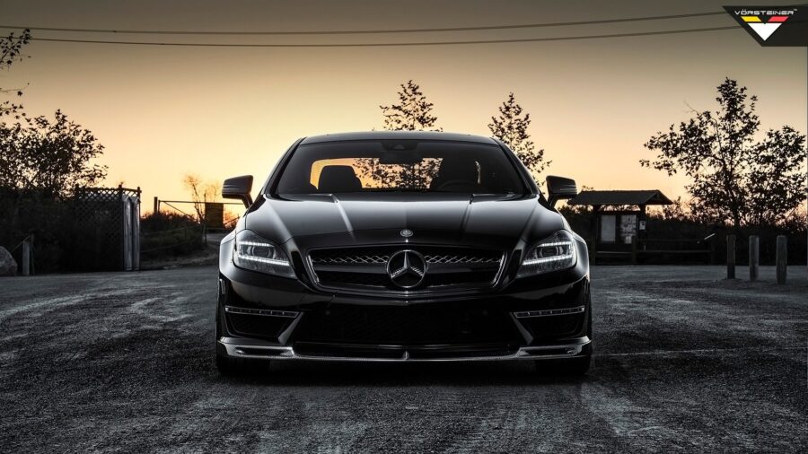 Mercedes: Dusk Silhouette Luxury Car Wallpaper