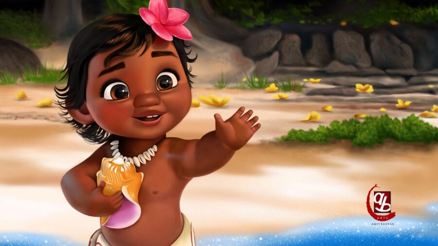 Moana: Baby’s stranddag plezier Achtergrond