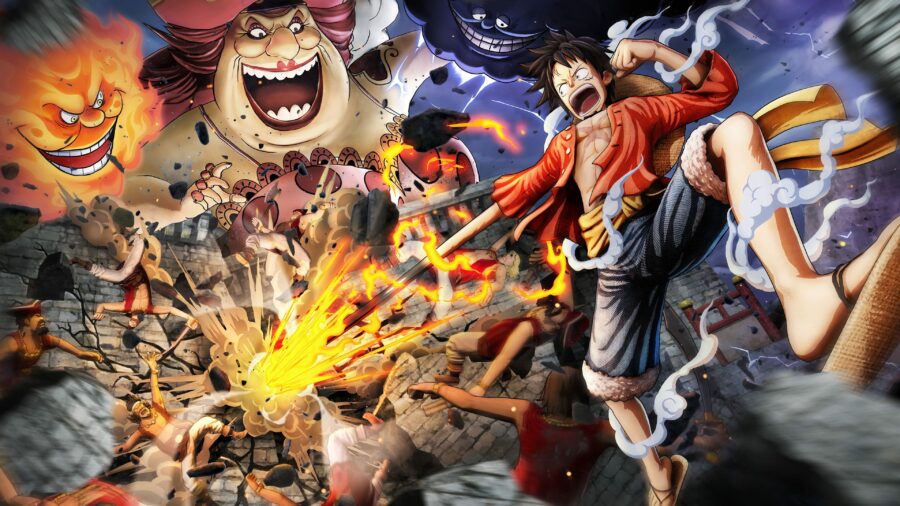One Piece: Intense Gevechtsscène Achtergrond