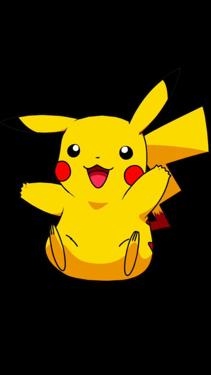 Pikachu: Electric Charm in Gele Tinten Achtergrond