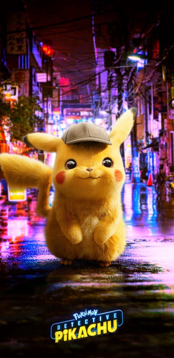 Pikachu’s schattige hoed: een speelse Achtergrond