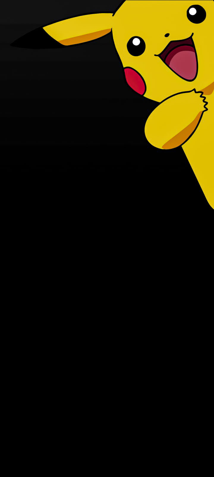 Pikachu’s Elektrische Gloed op Donker Canvas Achtergrond