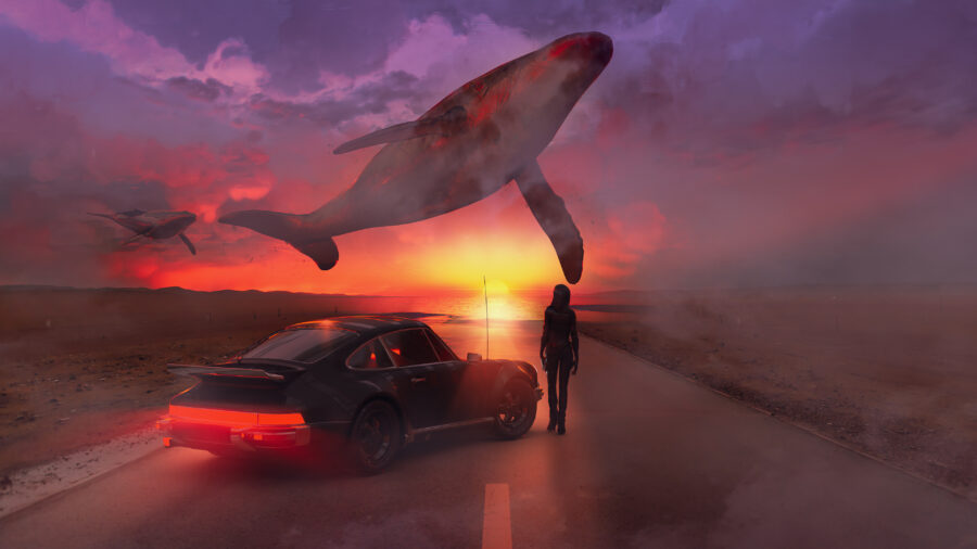 Porsche: Sci-Fi Sunset Encounter Achtergrond