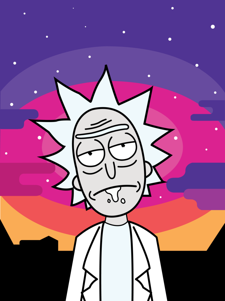 Rick and Morty: Intergalactic Sunset Wallpaper