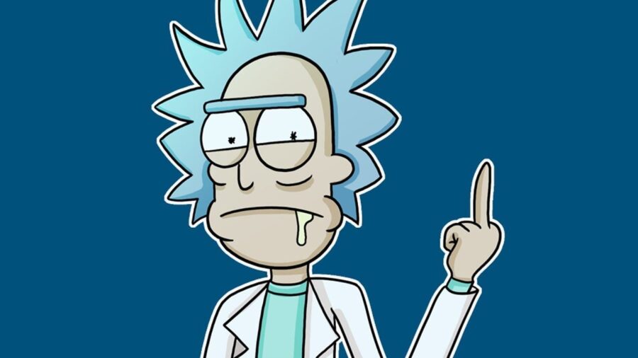 Rick and Morty: Drooling Rick Portrait Wallpaper