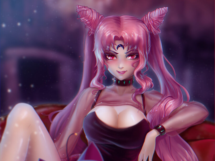 Sailor Moon: Mooie beschermster met roze haar Achtergrond