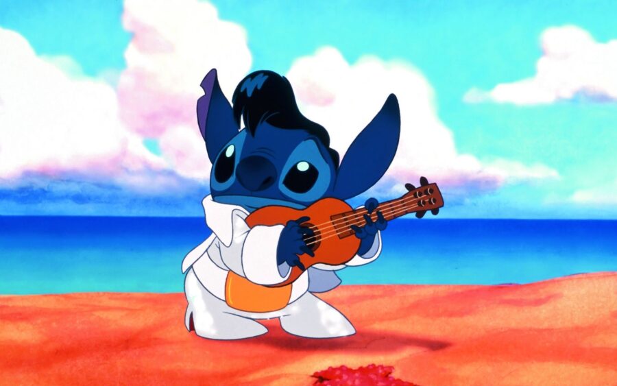 Stitch: Ukulele Beach Jam Session Wallpaper