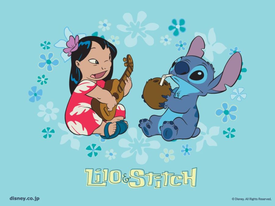 Stitch: Hawaiian Duo Fun Time Wallpaper