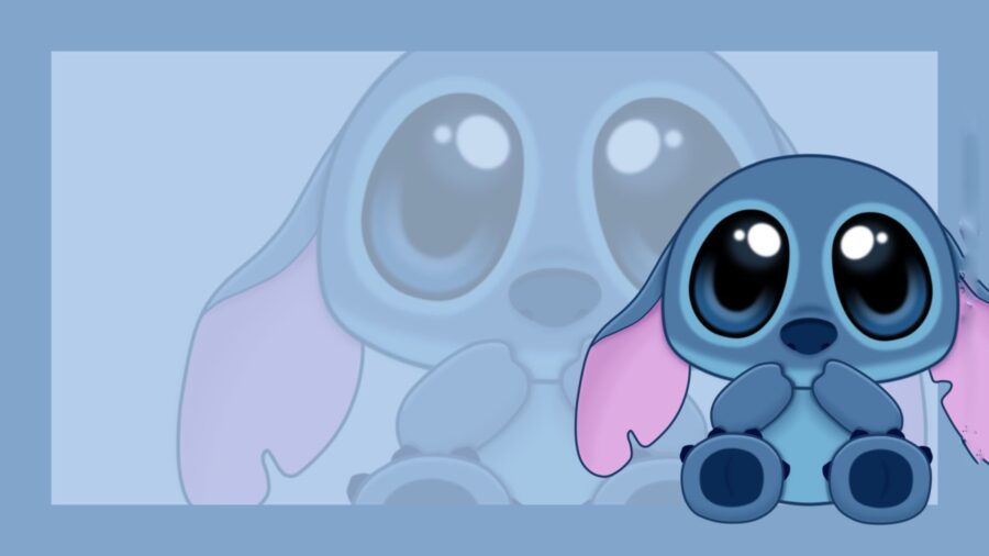 Stitch: Adorable Blue Alien Wallpaper