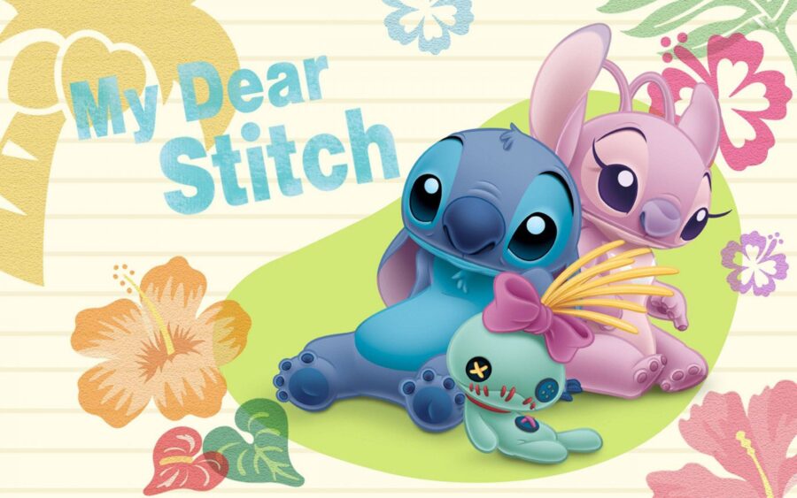 Stitch: Hawaiian Duo Cuteness Wallpaper