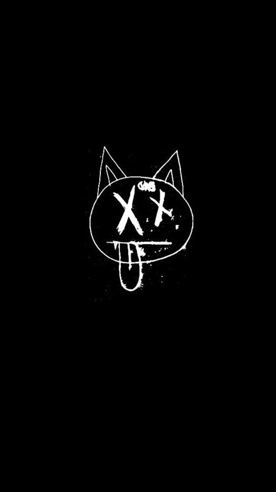 Trippy Dark: Enigmatische katachtige elegantie Achtergrond