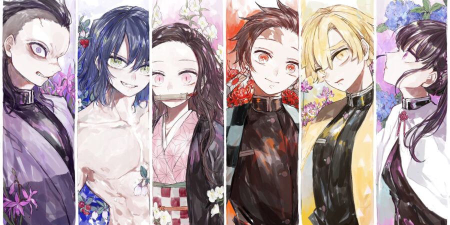 Zenitsu and Friends: Unleashing Anime Awesomeness Wallpaper