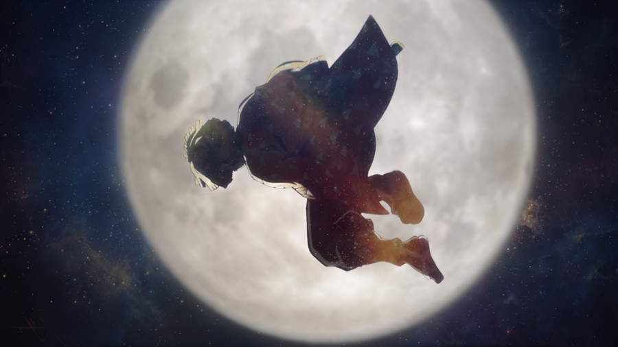 Zenitsu: Embracing the Celestial Serenity Wallpaper