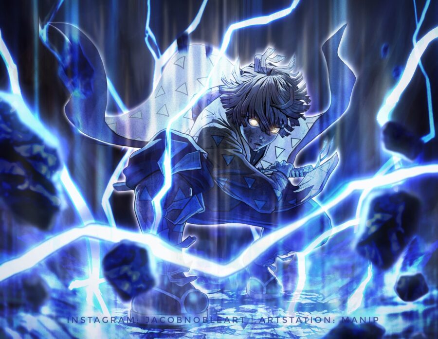 Zenitsu: Unleashing Thunderous Power Wallpaper